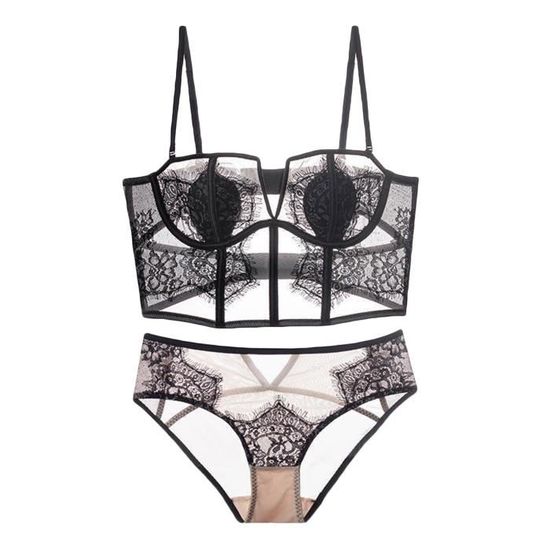 Lingerie sexy pour dames ensemble de sous vêtements ajustables en