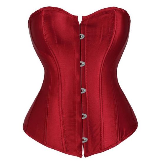 Corset et bustier en satin doré pour femme corsage victorien bleu lingerie sexy grande taille
