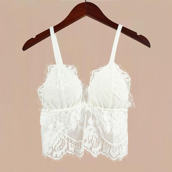 Femmes Sexy Lingerie Dentelle Corset Solid Mesh Underwire Sleepwear