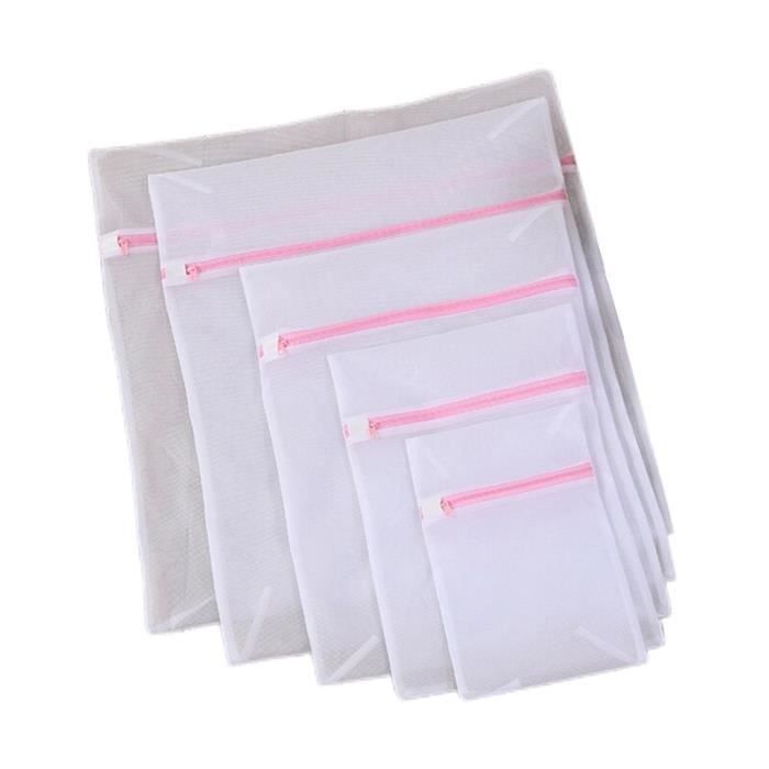 WT2 Sacs à linge en maille à fermeture éclair filet de Protection pliable épais Lingerie