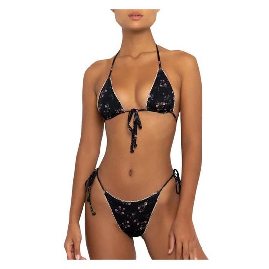 Bikini Maillot de bain une pièce sexy pour femmes Noir Cdiscount Prêt