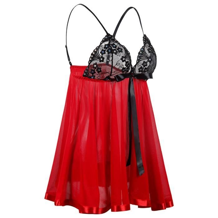 Sasaquoy Sexy Plus Size Lingerie Dentelle Bow V Tements De Nuit Pyjamas