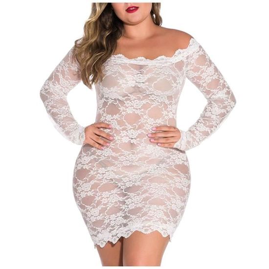 Femmes Lingerie Chemise De Nuit Sexy Perspective Dentelle Pyjamas Sous
