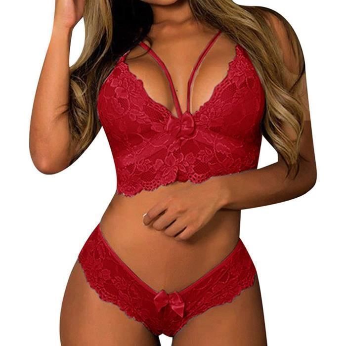 Femmes Ensemble De Lingerie Sexy En Dentelle String Ensemble Sous