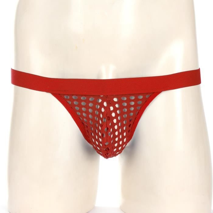 Iixpin Homme String Sexy Transparent Jockstrap Ouvert Fesse Nue Gay