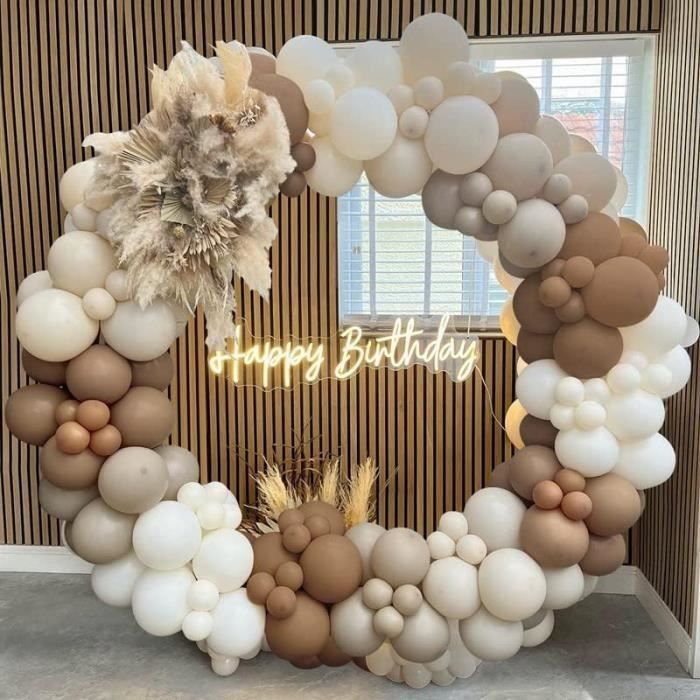 Arche Ballon Beige Ballons Anniversaire Nude Ballon Marron Beige