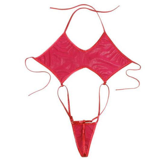 DPois Micro Bikini Sexy Femme Maillots de Bain 1 Pièce Métallique