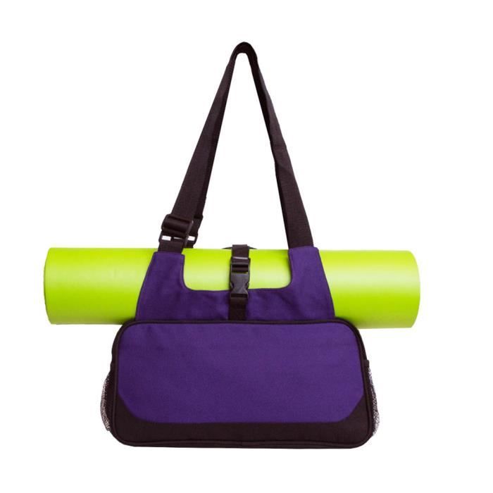 Multifonctionnel Étanche Vêtements Sac À Dos Yoga Tapis Sac Femmes Pilates Fitness Sac À Bandoulière Gym Sports Violet 41 x 20 cm
