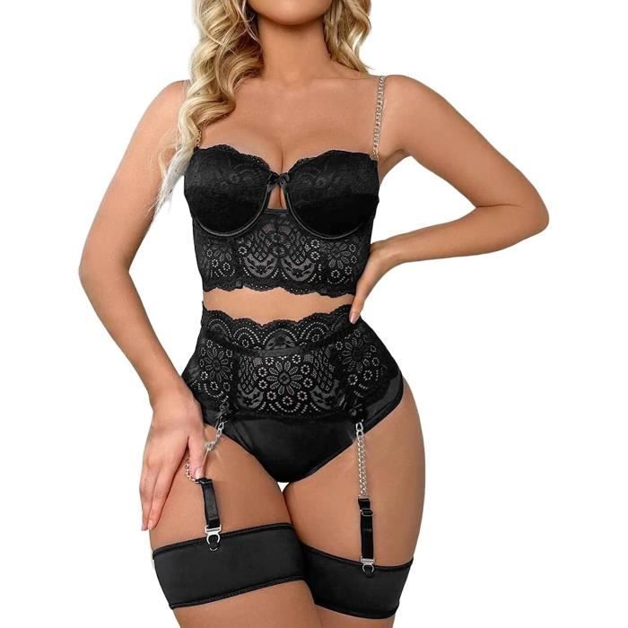 ENSEMBLE LINGERIE Générique Lingerie Sexy Femme Coquine Hot Dentelle