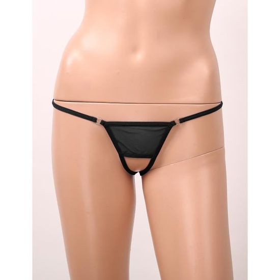 Dpois String Ficelle Homme Sexy Lingerie Sissy Slip Ouvert Fesse Nue