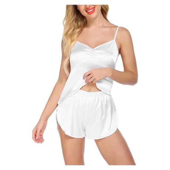 Femmes Sexy Lingerie V Tements De Nuit Satin Soie Babydoll Lace Up