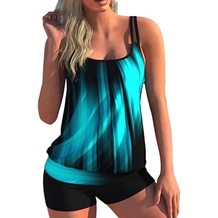 Maillot De Bain Pi Ces Femme Tankini Ensembles Maillots Push Up Bikini Set Imprim Sans