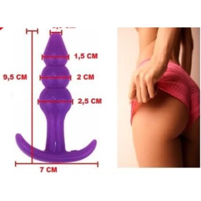 Plug Anal VIOLET Gode Sextoys Souple Doux Conique En Silicone Point G