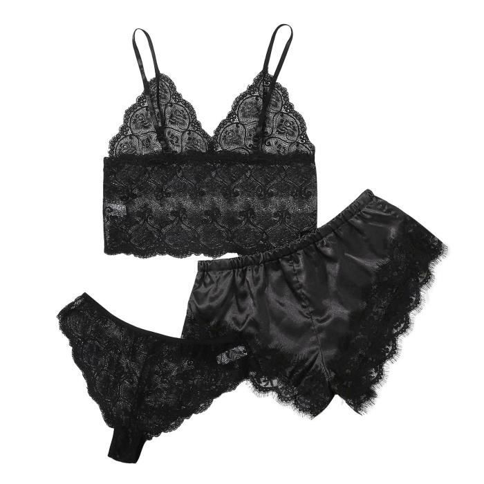 Ensemble Brassiere Et Shorty Nouvelle Lingerie Sexy En Dentelle En Soie
