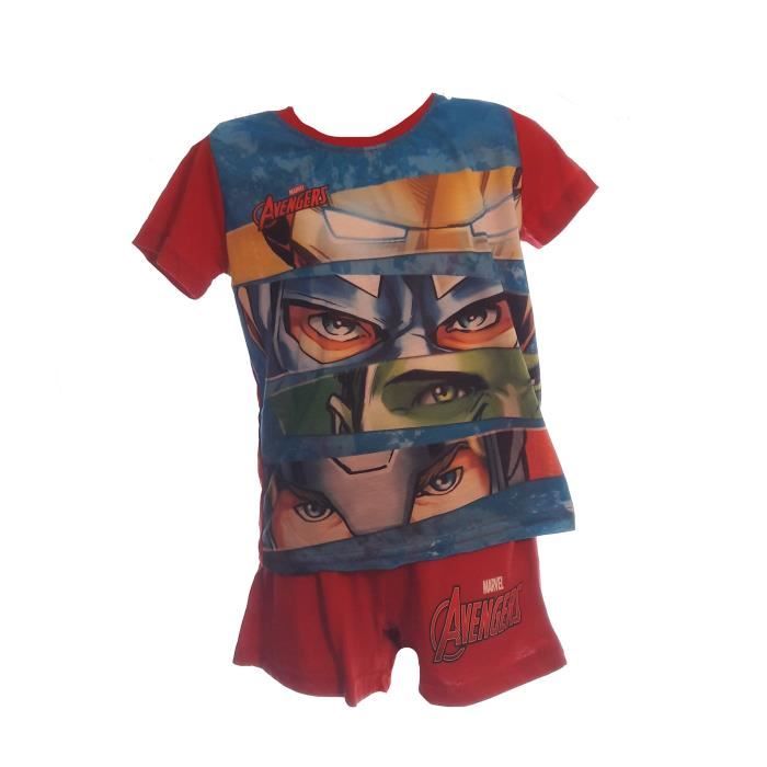 pyjama short AVENGERS rouge