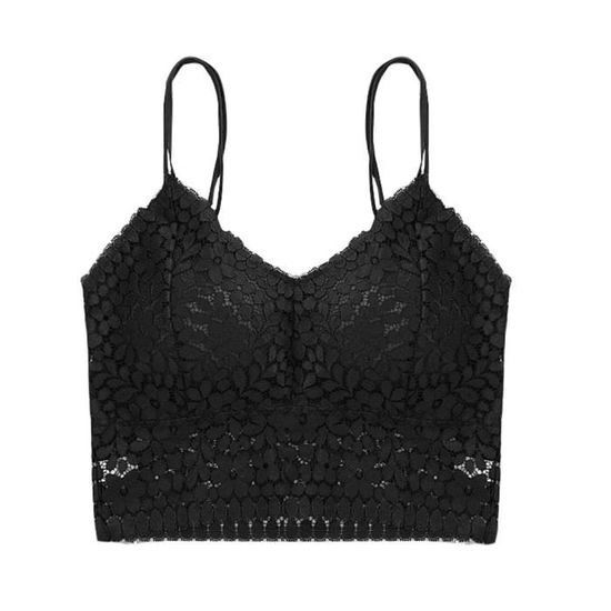 Brassiere Lingerie Femmes Sexy Soutien Gorge Solide Gilet Dentelle