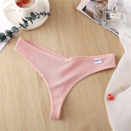 Finetoo Culotte Sexy En Coton Pour Femme Sous V Tements Taille Basse Couleur Unie Lingerie