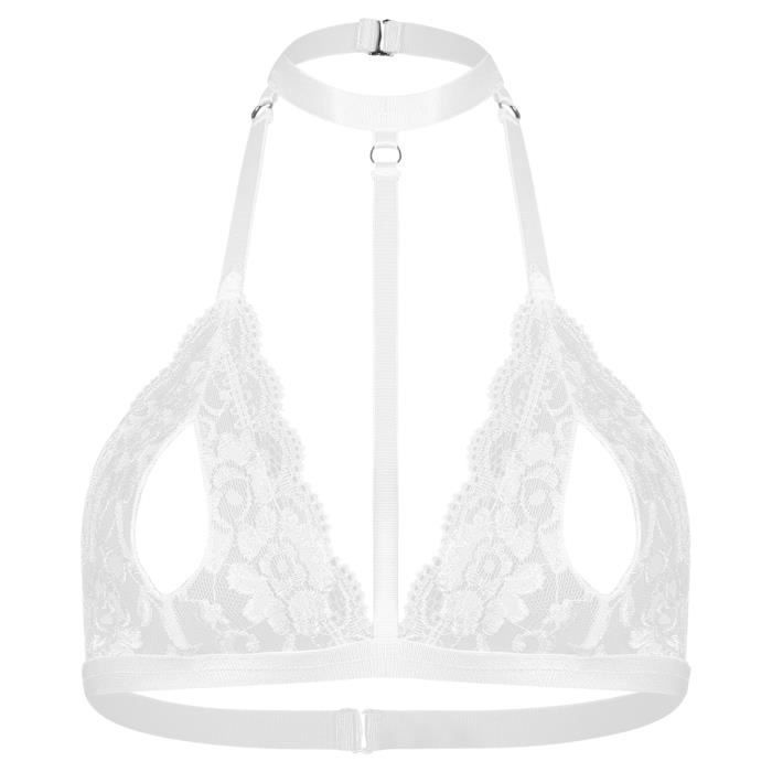 Iixpin Soutien Gorge Ouvert Sexy Femme Brassi Re Dentelle Bralette Bra Transparent Lingerie S