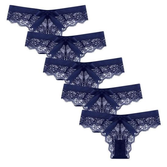 Sous V Tements Sexy Pour Femmes Dentelle Bow Bikini Culotte Perle Silky
