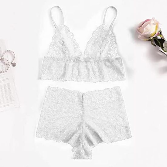 Camisole En Dentelle Pour Femmes Avec Ensemble De Pyjama De Lingerie Courte Pi Ces Sous