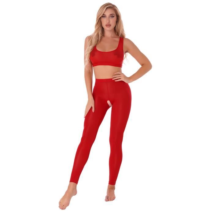 YOOJIA Crop Top Débardeurs Femme Ensemble de Lingerie Transparente Sexy