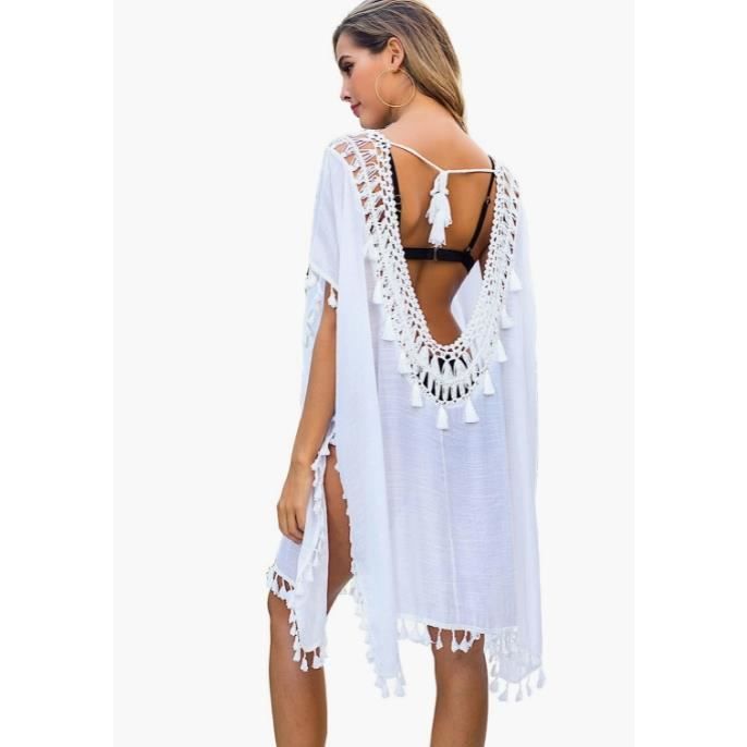 Femmes Robe De Plage Col En V Bikini Cover Ups Gland Plage Maillots De