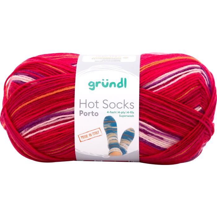 Gründl Hot Socks Porto Hot Socks Porto Gründl fois g Cabernet Cerise Rose poudré