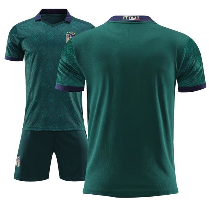 Italie 2020 Maillot de Foot Football Soccer(Tops + Shorts)Kit Suit Pas Cher Equipe Italienne Foot pour Homme