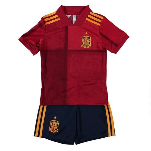 Maillot Espagne 2020 Maillot de Foot Football Soccer(Tops + shorts)Suit Maillot Equipe de Spain Pas Cher pour Enfant Garçon