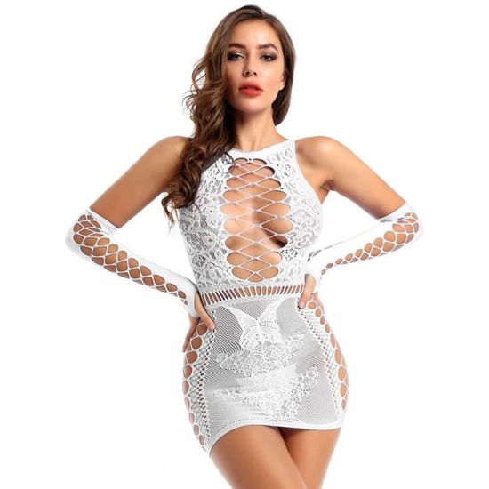 Yizyif Femme Babydoll Lingerie Sexy Mini Robe Moulante Sexy Courte