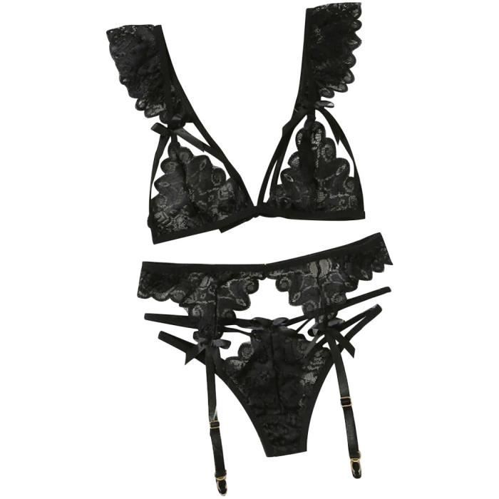 Porte Jarretelle Pc Femmes Dentelle Lingerie Sexy Bretelles Soutien