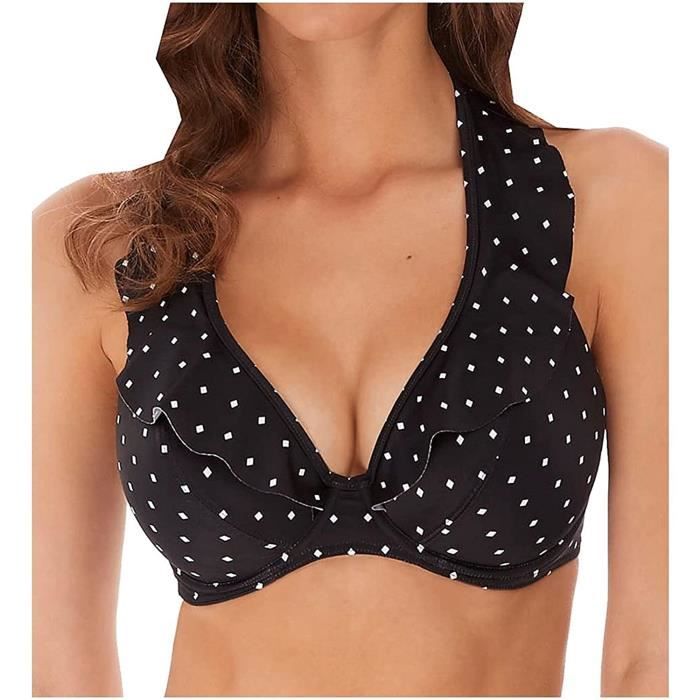 Freya Bijou Baie As W Armature Haut Apex Haut Bikini Noir J Cs