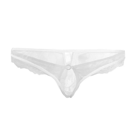 Yonghs Fr Sissy String Homme Sexy Ouvert Dentelle Tanga G String Slip Gay Culotte Erotique