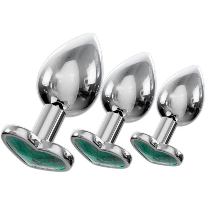 Plug Anal Paré De Bijoux Par En Métal Lisse Et Inoxydable Pour Adultes