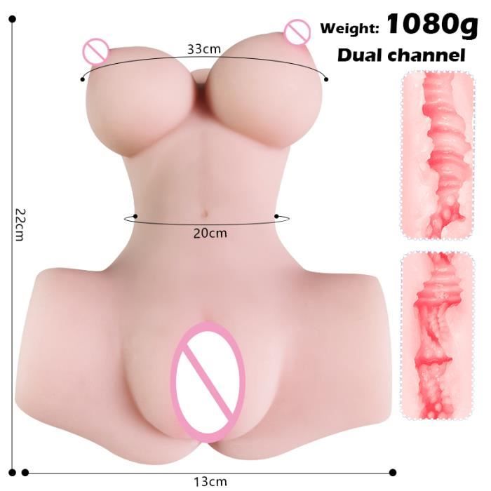 Heseks Sex Toys Pour Hommes Demi Corps Beurre Cul Sein Avec Vagin