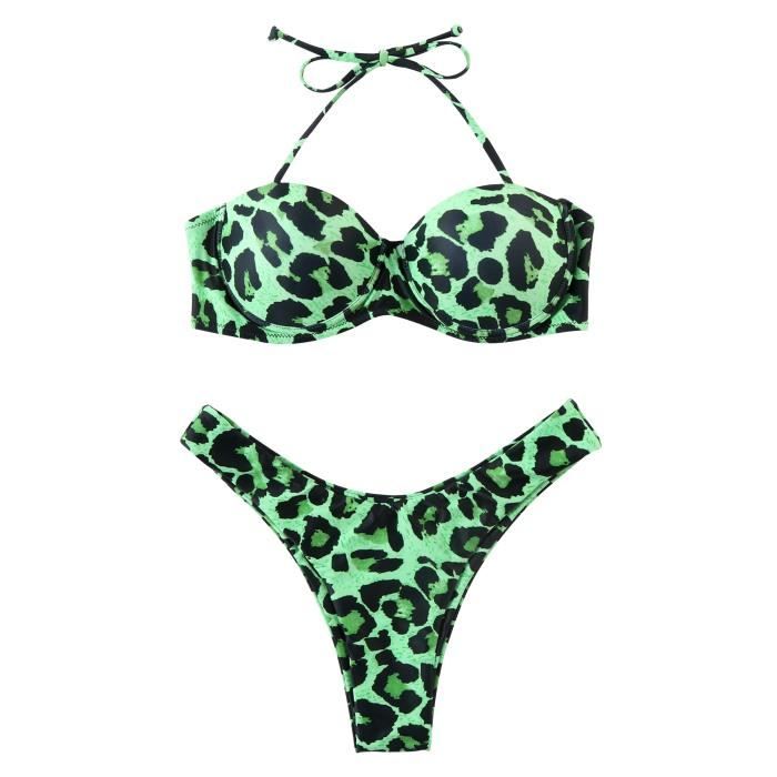 Maillot De Bain Bikinis Sexy L Opard Bandeau Ensemble Bikini