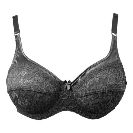 Soutien Gorge Armature Dentelle Et Satin Noir D Lingerie Grande Taille Noir Cdiscount
