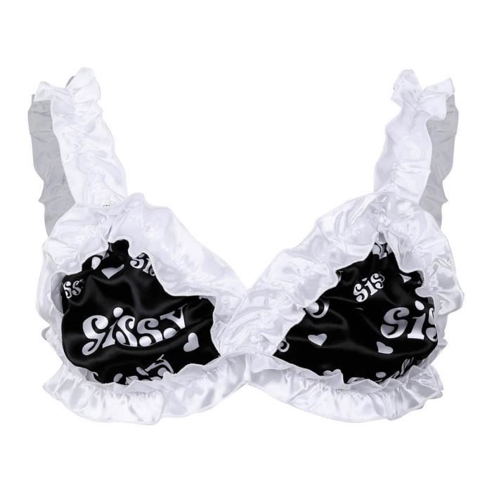 Yoojia Ensemble Lingerie Sissy Homme Soutien Gorge Sans Armatures Bra