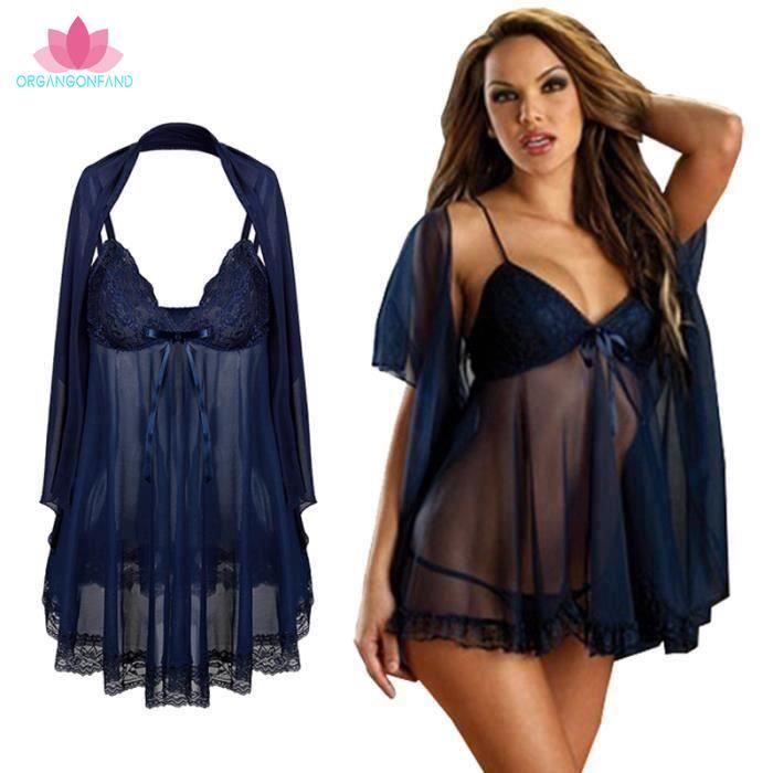 Sexy Nuisette Femme D Shabill Lingerie Robe G String Grande Taille