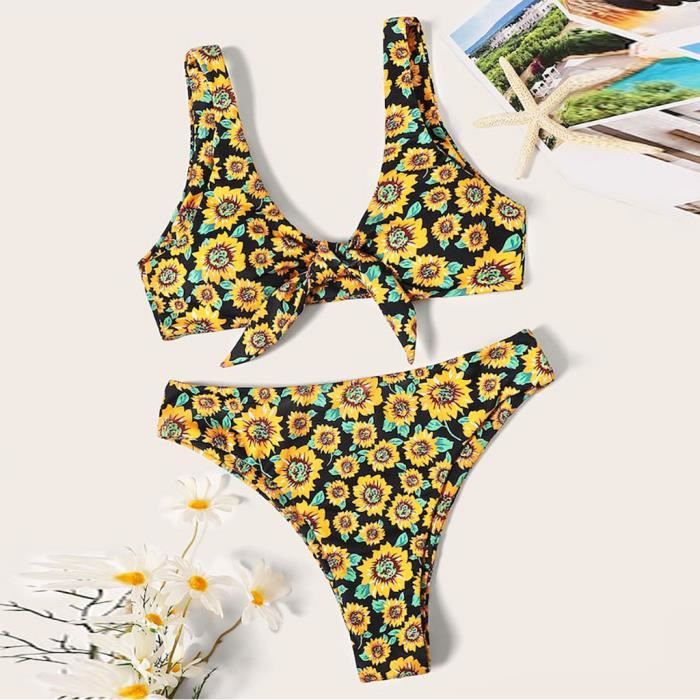 Maillot De Bain Bikini Sexy Deux Pi Ces Pour Femme Robe De Bain Imprim