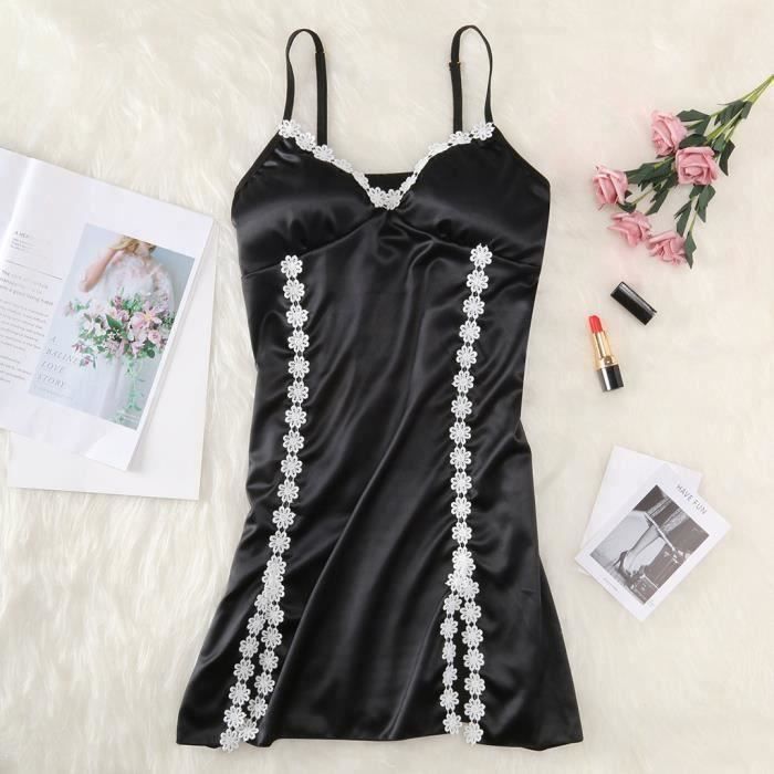 Funmoon Pyjama Femme Lingerie Sexy Dentelle Passion Robe Grande Taille