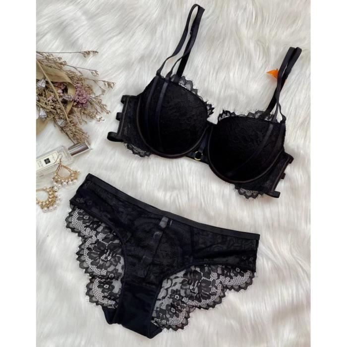 Ensemble Lingerie Femme La Mode Le Confort Broderie Sexy Aux Decoupes