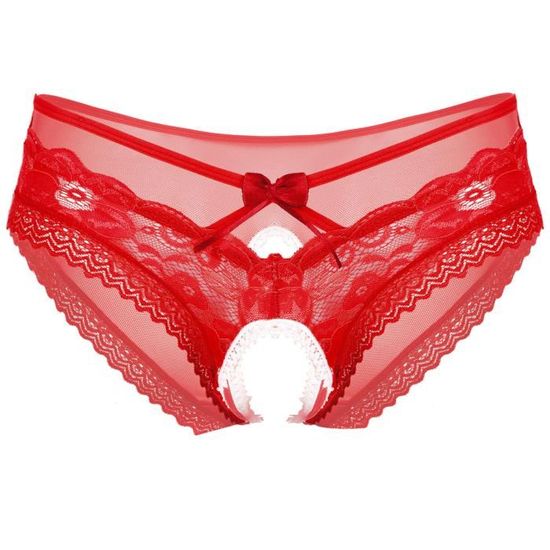 Yonghs Fr String Ouvert Homme Sexy Lingerie Sissy Panties Dentelle Slip