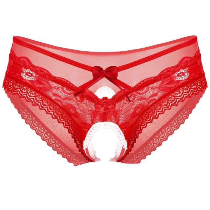 Yonghs Fr String Ouvert Homme Sexy Lingerie Sissy Panties Dentelle Slip