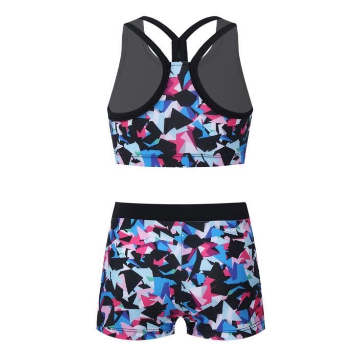 IEFIEL Enfant Fille Maillots de Bain Fille 2 Pièces Tankini Bikini