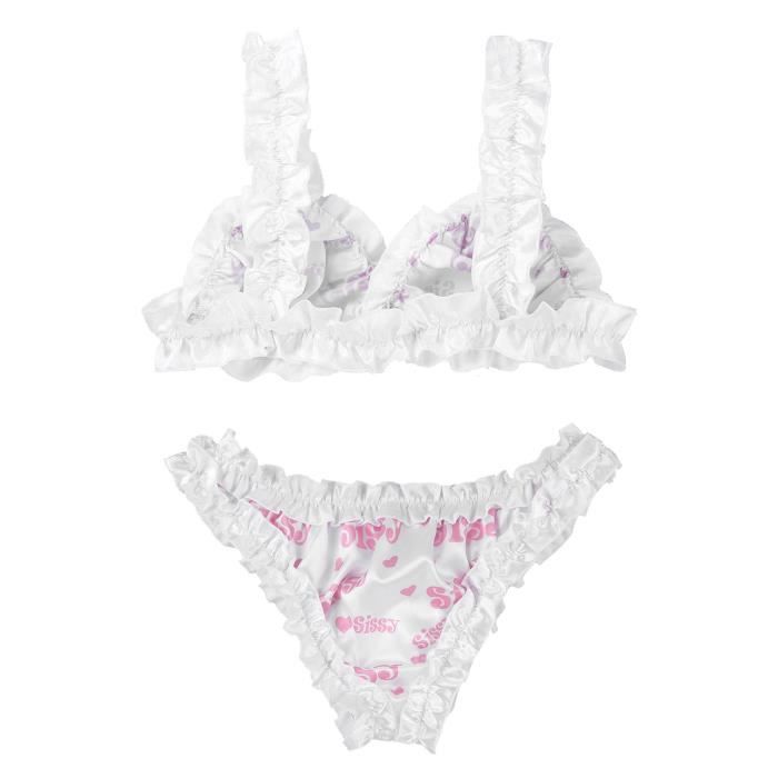 Freebily Homme String Sissy Lingerie Sexy Sous V Tements Soutien Gorge