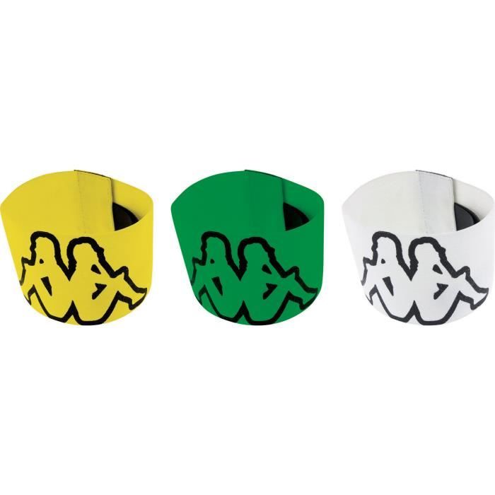 Lot de 3 brassards capitaine Kappa Amalio - vert-jaune - TU