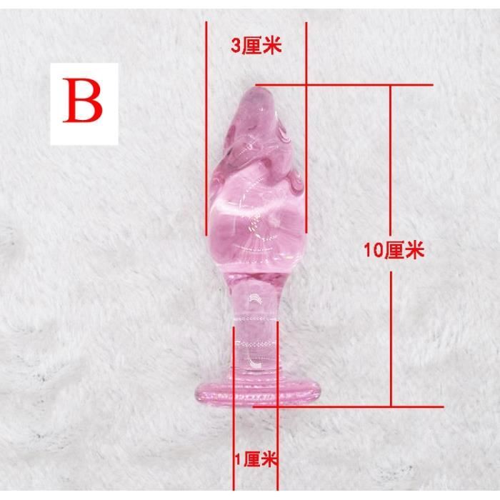 Uo Stimulateur Plug Chapelet Rose Butt Plug Verre Anal Plug Anal