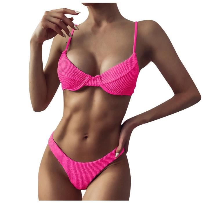 Maillot De Bain Ensemble Bikini En Dentelle Solide Femmes Push Up Maillots Zxx Htm