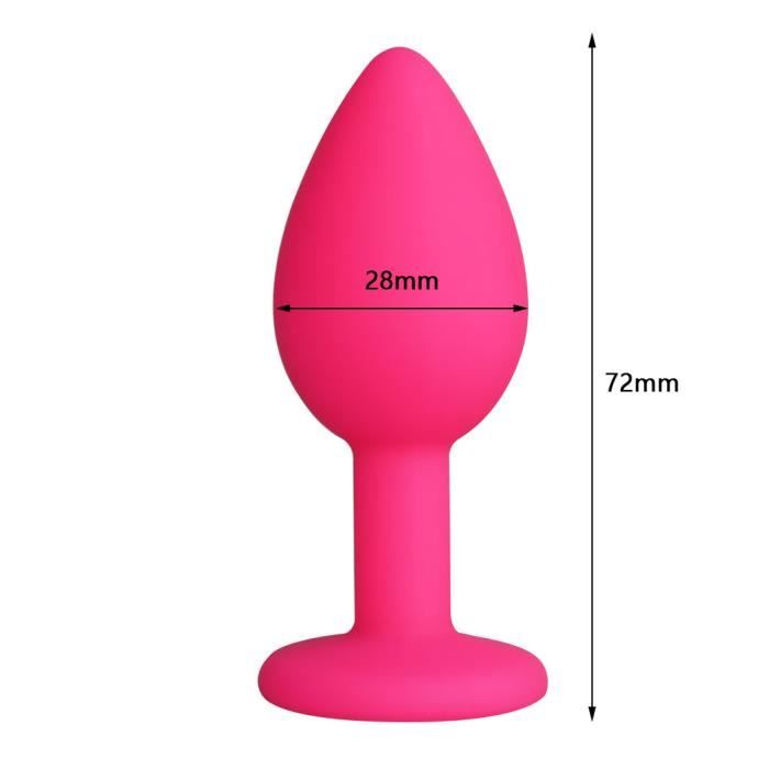 Stimulateur Plug Chapelet Rose Godemichet Anal En Silicone Pour